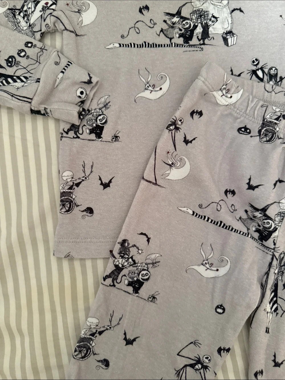 Pottery Barn Kids 100% Organic Cotton Toddler Nightmare Before Christmas Pajamas